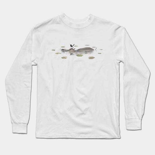 Hippo Long Sleeve T-Shirt by scarriebarrie